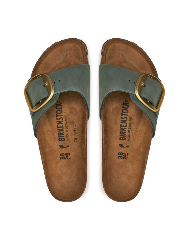 Birkenstock Шльопанці Birkenstock Madrid Big Buckle Lenb 1028553 Зелений