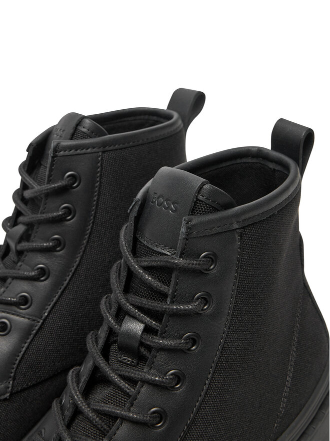 BOSS Schnürstiefeletten Boss Nebular Halb Tecvlt 50523466 Schwarz