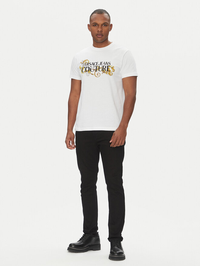Versace Jeans Couture Versace Jeans Couture Camiseta 78GAHC05 Blanco Regular Fit
