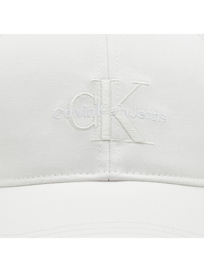 Calvin Klein Шапка с козирка Calvin Klein Mono Logo Embro K60K612317 Бял