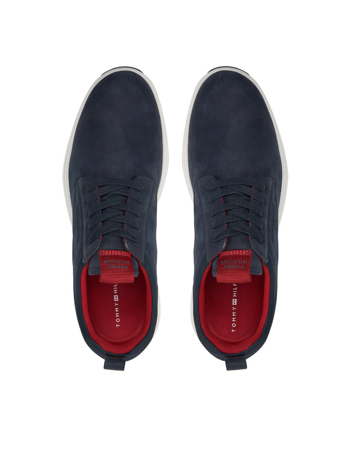 Tommy Hilfiger Sneakersy Tommy Hilfiger Nubuck Mix Hybrid Shoe FM0FM05092 Tmavomodrá