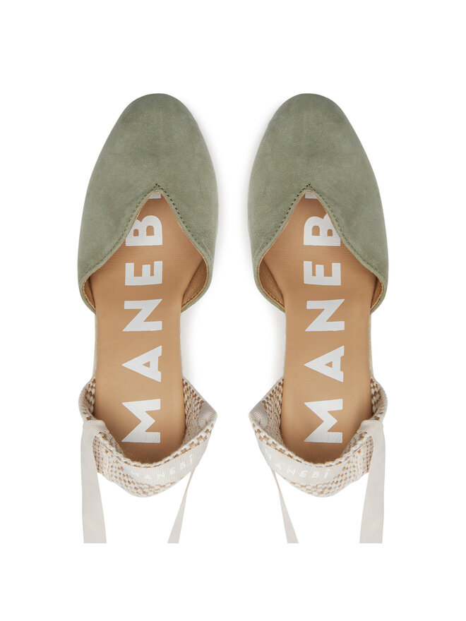 Manebi Espadrilles Manebi Hamptons Heart-Shaped Wedge Espadrilles W 0.1 WH Zöld