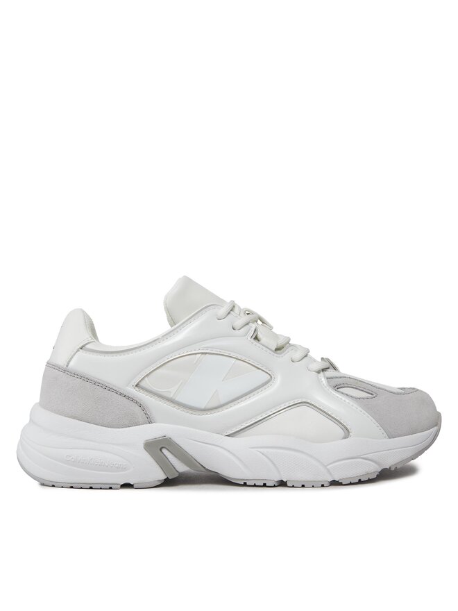Calvin Klein Jeans Сникърси Calvin Klein Jeans Retro Tennis Low Lace Mix Nbs Lu YW0YW01312 Бял