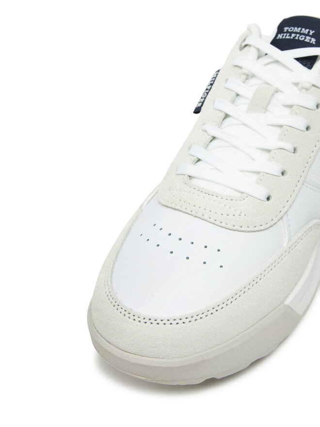 Tommy Hilfiger Snīkeri Tommy Hilfiger Retro Runner Mix Rwb FM0FM05371 Balts