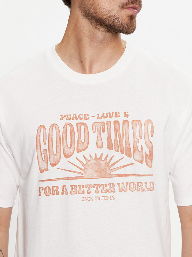 Jack&Jones Jack&Jones Marškinėliai Jprbluhippy 12255860 Balta Regular Fit