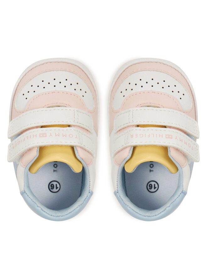 Tommy Hilfiger Sneakers Tommy Hilfiger Flag Low Cut Velcro T0A9-33720-1528 Weiß