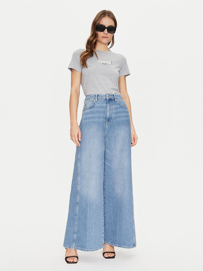 Guess Jeans Guess Jeans Marškinėliai W5RI54 J1314 Pilka Regular Fit