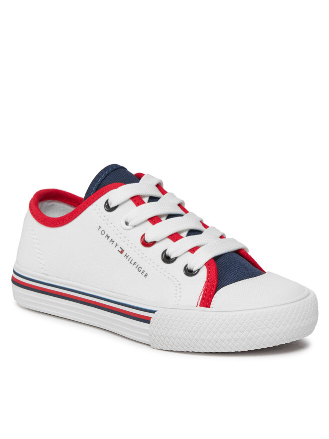 Tommy Hilfiger Bambas Tommy Hilfiger Low Cut Up Sneaker T3X9-33325-0890 M Blanco
