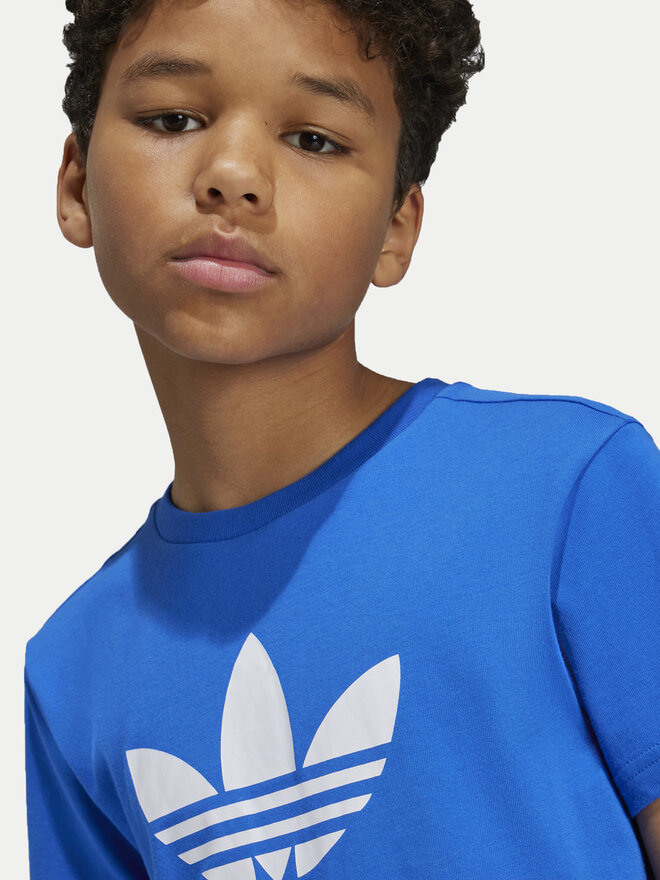 adidas adidas Marškinėliai adicolor Trefoil IY7425 Mėlyna Regular Fit