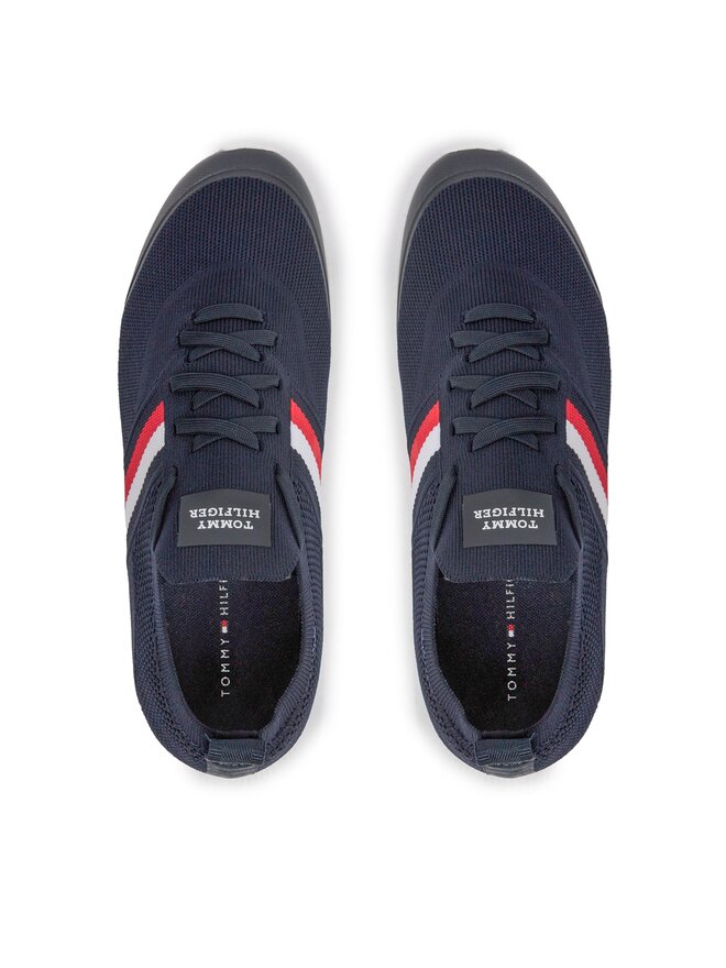 Tommy Hilfiger Сникърси Tommy Hilfiger Modern Runner Knit Stripes Ess FM0FM04798 Тъмносин
