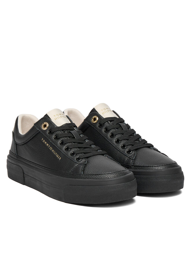 Tommy Hilfiger Sneakers Tommy Hilfiger Th Platform Sneaker Tumbled Ltr FW0FW09018 Negru