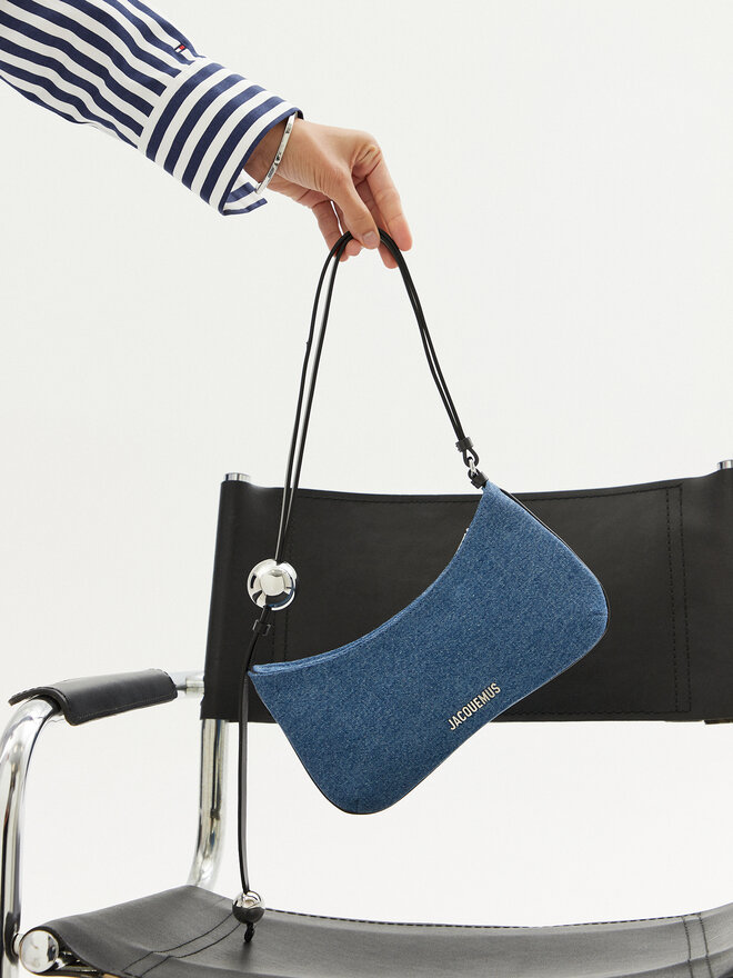 JACQUEMUS Geantă JACQUEMUS Le Bisou Perle Albastru