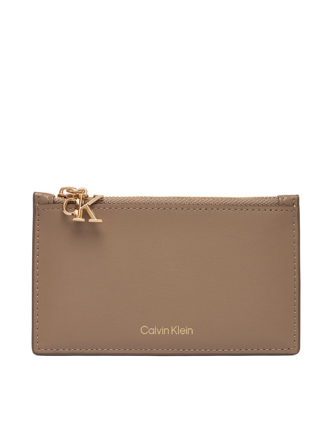 Calvin Klein Kreditkartenetui Calvin Klein Ck Zip Cardcase 6Cc LV04F1076G Beige
