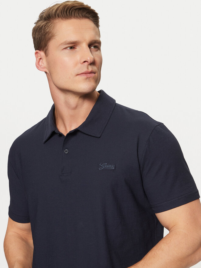 Guess Guess Polo marškinėliai M4YP31 KCD60 Tamsiai mėlyna Regular Fit