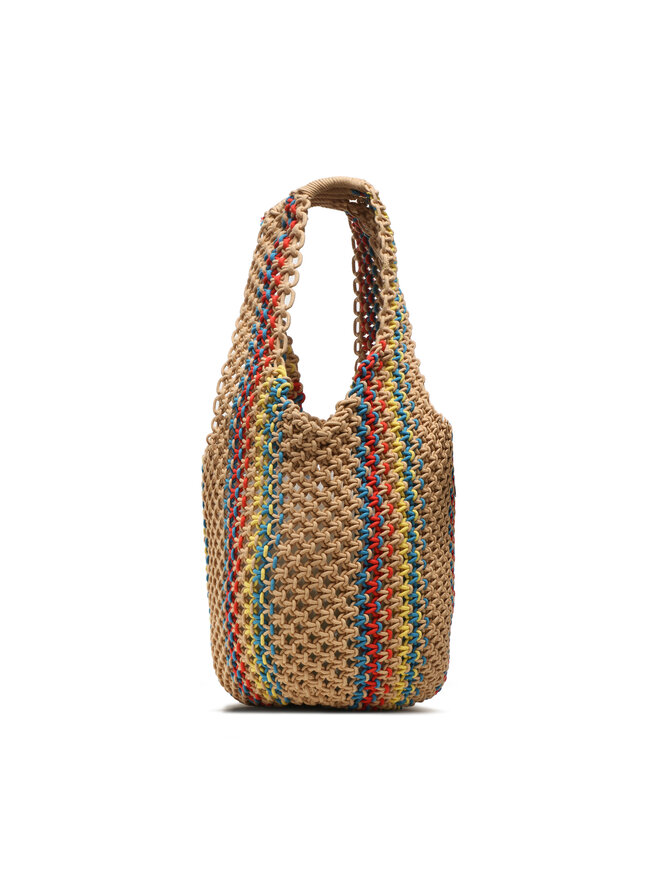 Tommy Hilfiger Handtasche Tommy Hilfiger Th Travel Makrame Tote AW0AW14820 Braun