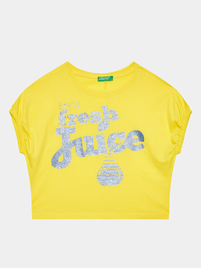 United Colors Of Benetton United Colors Of Benetton Camiseta 3096C10BT Amarillo Regular Fit