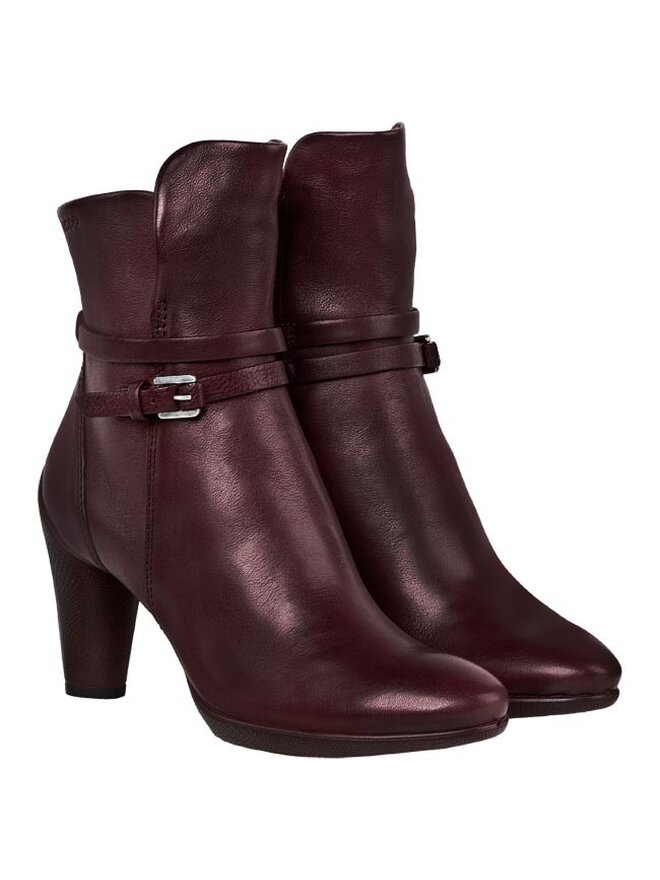 Botki ECCO Sculptured 75 24266301070 Czerwony eobuwie .pl