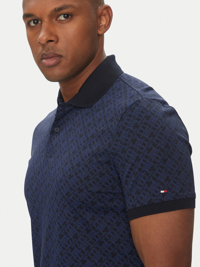 Tommy Hilfiger Tommy Hilfiger Pólóing Monogram MW0MW39218 Sötétkék Regular Fit