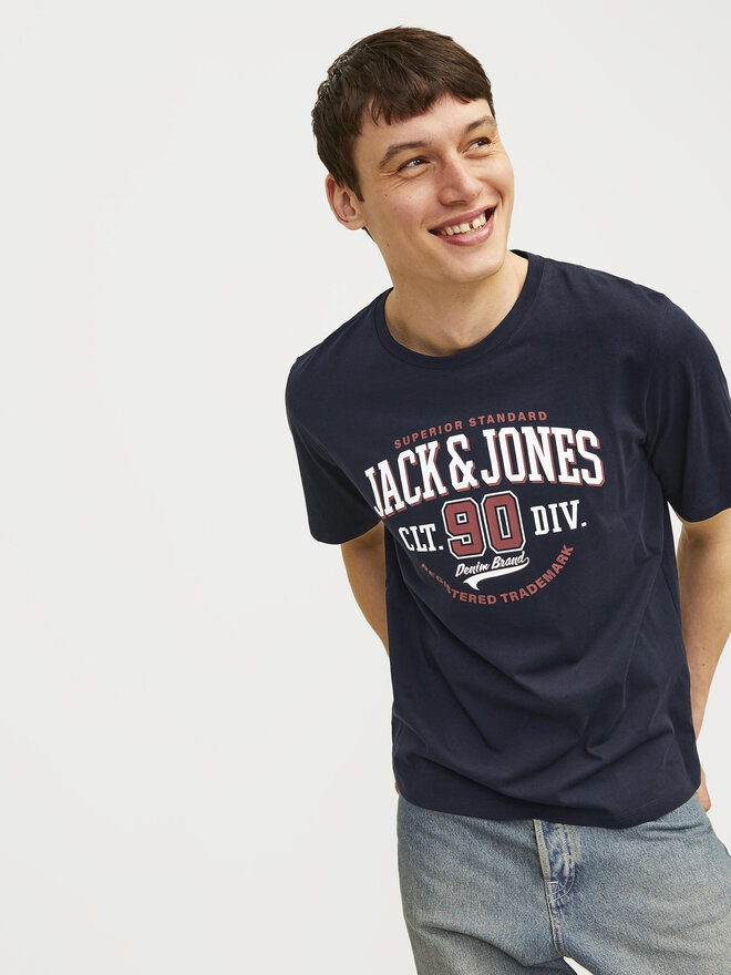 Jack&Jones Jack&Jones Marškinėliai Logo 12254862 Tamsiai mėlyna Standard Fit