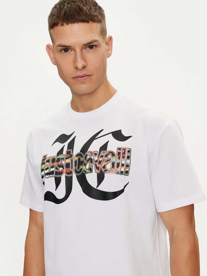 Just Cavalli Just Cavalli T-Shirt 76OAHG12 Weiß Regular Fit
