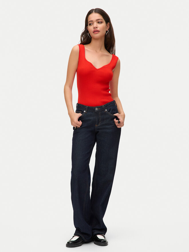 Vero Moda Vero Moda Top Willow 10326450 Rdeča Slim Fit