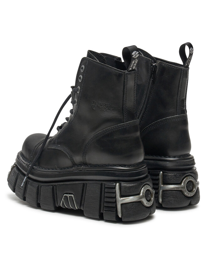 NEW ROCK Schnürstiefel NEW ROCK M-NEWMILI083-S37 Schwarz