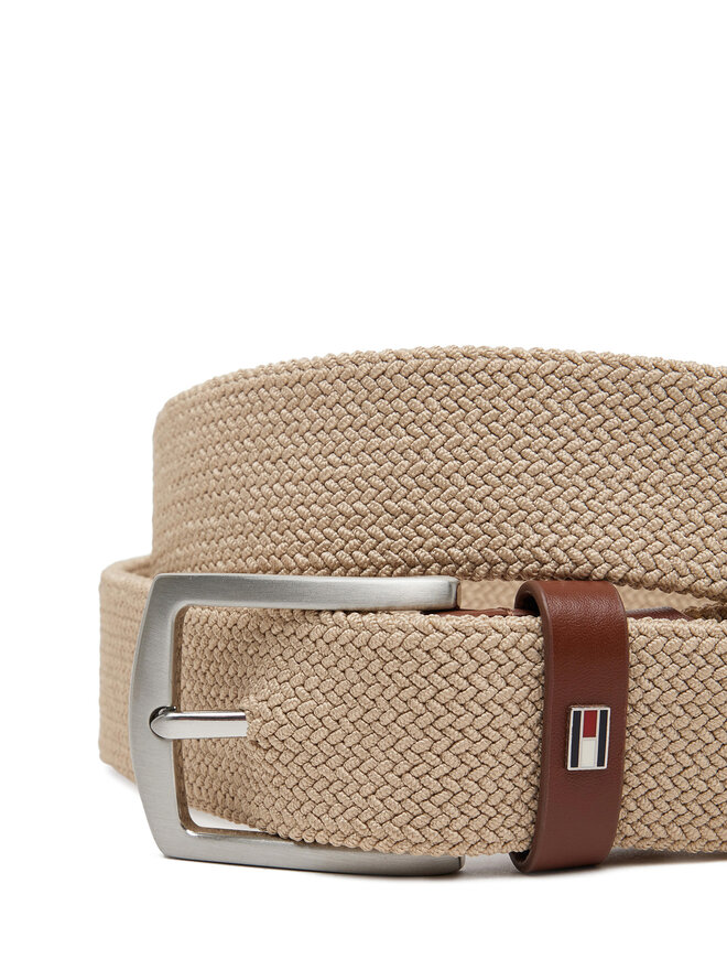 Tommy Hilfiger Cintura da uomo Tommy Hilfiger Denton Elastic 3.5 AM0AM13354 Beige