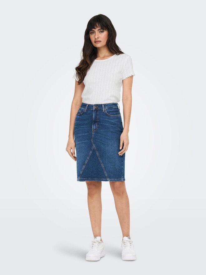 ONLY ONLY Póló Carlotta 15256154 Fehér Tight Fit