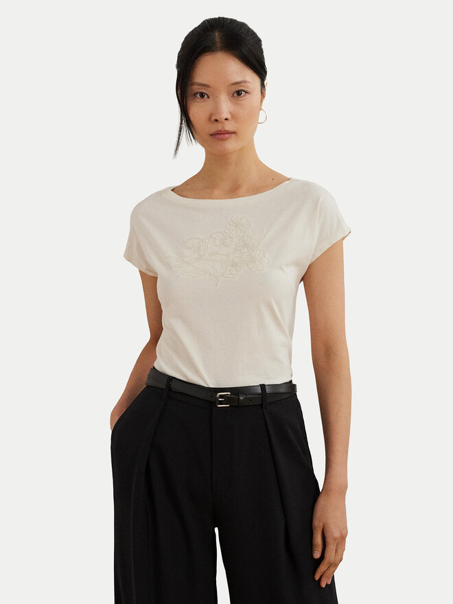 LAUREN RALPH LAUREN LAUREN RALPH LAUREN Футболка 200963933001 Écru Relaxed Fit