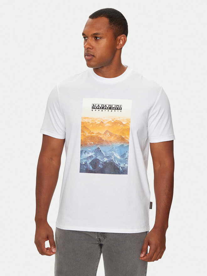 Napapijri Napapijri T-Shirt S-Rollin NP0A4I3D Λευκό Regular Fit