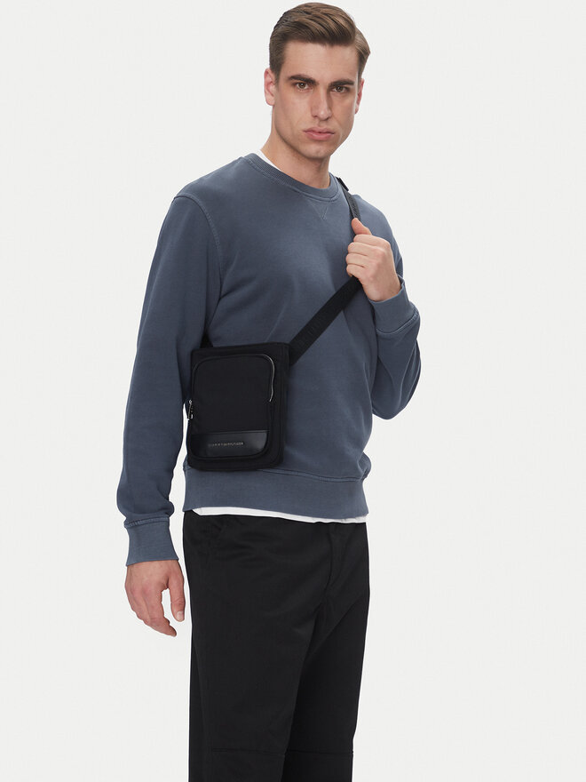 Tommy Hilfiger Τσαντάκι Tommy Hilfiger Th Business Nylon Mini Crossover AM0AM13193 Μαύρο