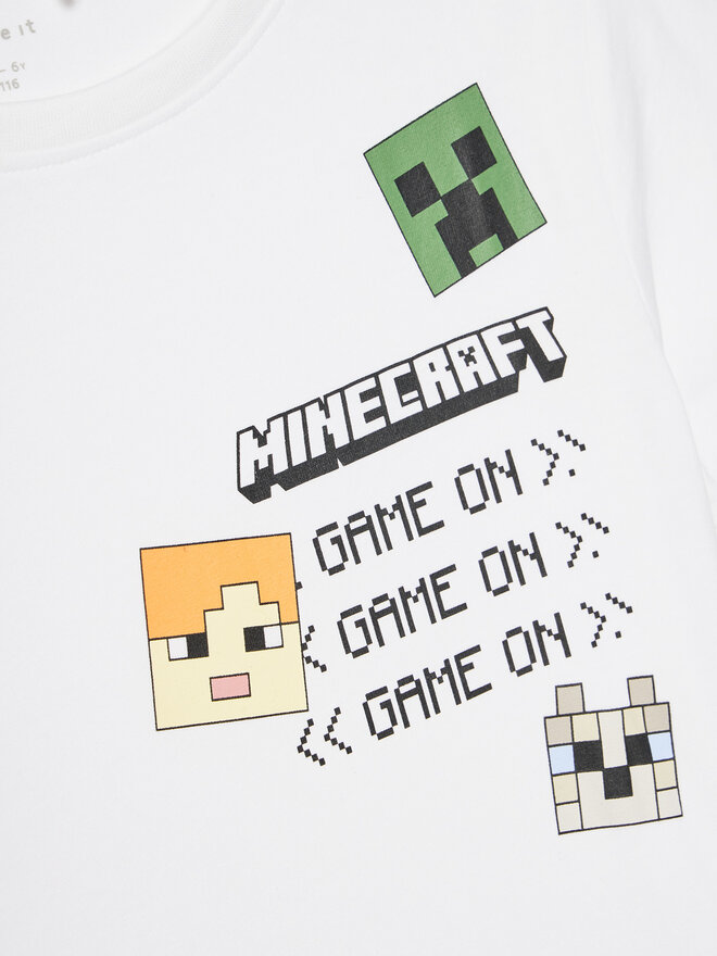 NAME IT NAME IT T-Shirt Jafar MINECRAFT 13238538 Λευκό Regular Fit
