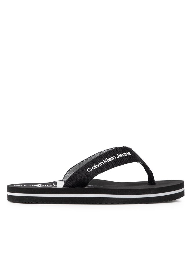 Calvin Klein Jeans Infradito Calvin Klein Jeans Logo Print Flip Flop V3B8-80155-0058 M Nero