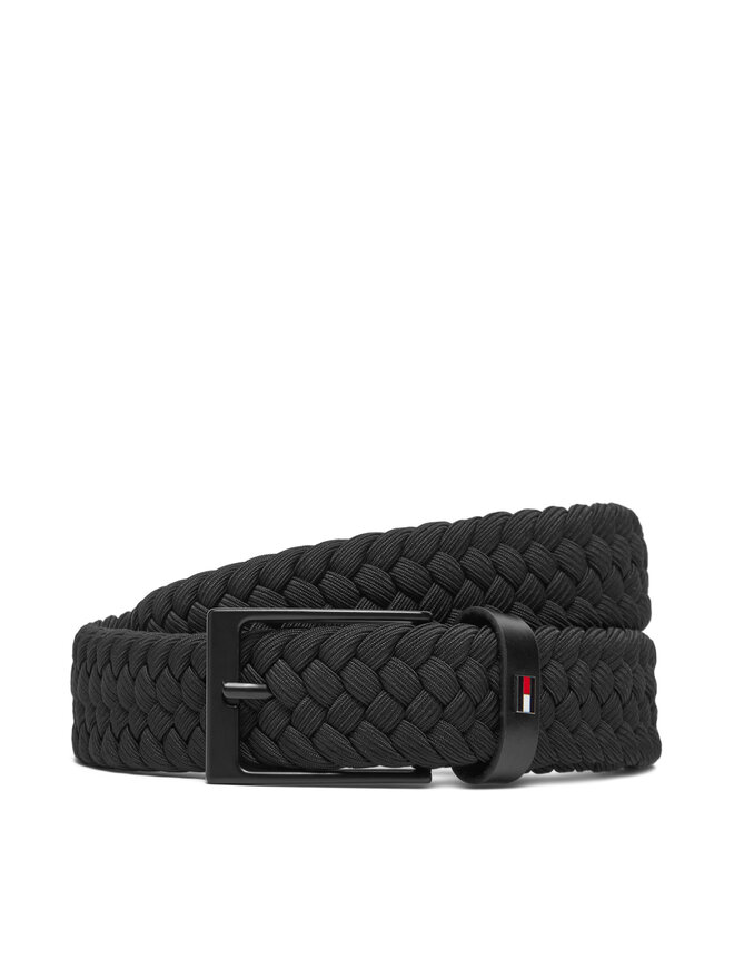 Tommy Hilfiger Ζώνη Ανδρική Tommy Hilfiger Layton Elastic AM0AM13570 Μαύρο