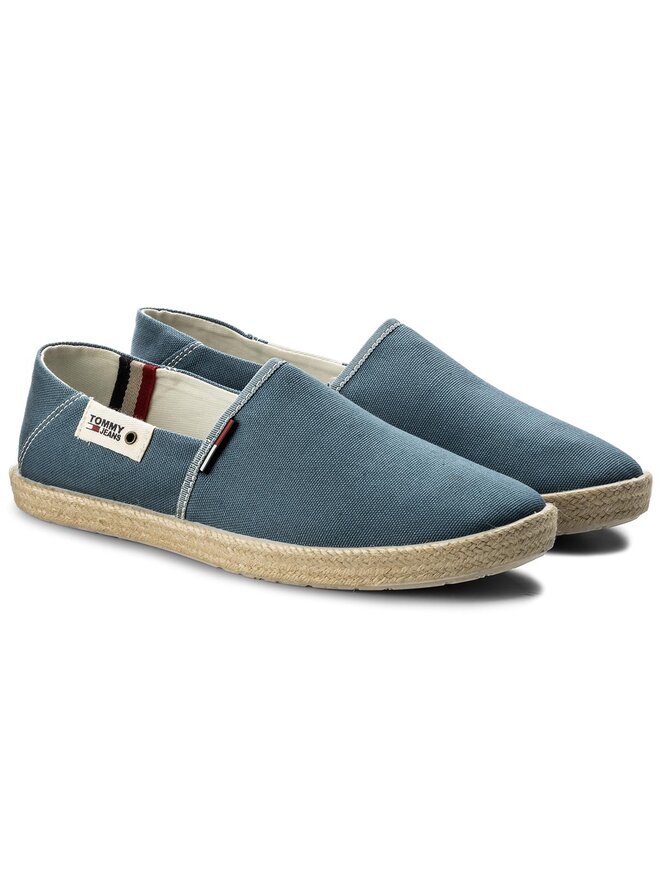 Espadrilles Tommy Jeans Summer Slip On Shoe EM0EM00027 Bleu chaussures