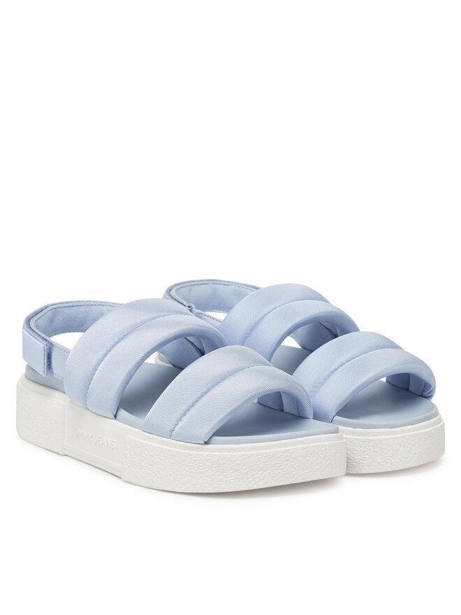 Tommy Jeans Sandales Tommy Jeans Tjw Flatform Sandal EN0EN02802 Gaiši zils