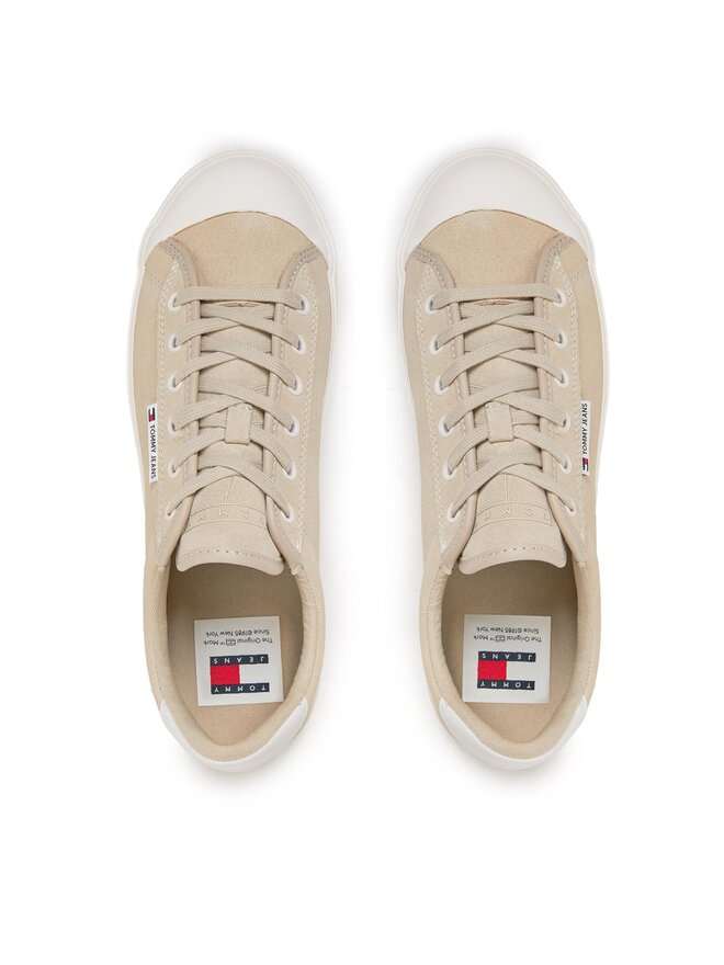 Tommy Jeans Laisvalaikio batai Tommy Jeans Tjm Vulcanized Bumper Suede EM0EM01407 Smėlio