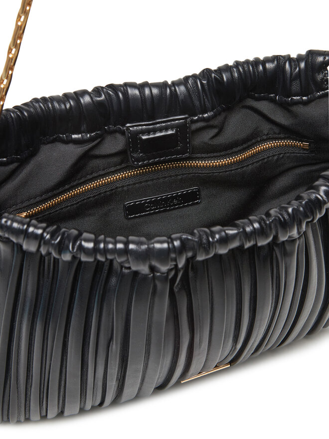 Calvin Klein Τσάντα Calvin Klein Drawstring Plisse Crossbody LV04F3076G Μαύρο