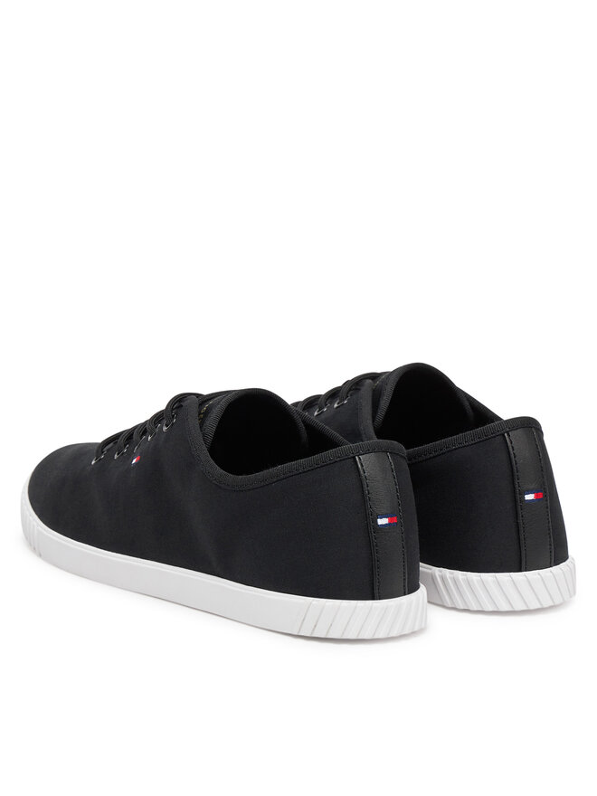 Tommy Hilfiger Tenisky Tommy Hilfiger Canvas Lace Up Sneaker FW0FW08641 Černá