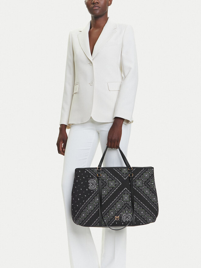 PINKO Kabelka PINKO Shopper Extra PE 25 PLTT104900 A2AS Černá