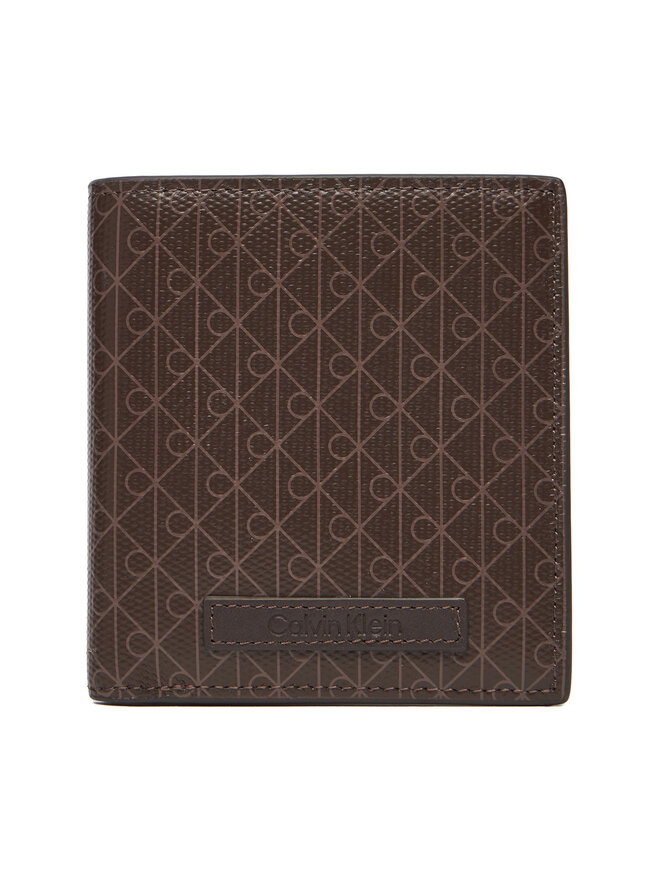 Calvin Klein Velika ženska denarnica Calvin Klein Coated Ns Slim Billfold LV04D1084G Rjava