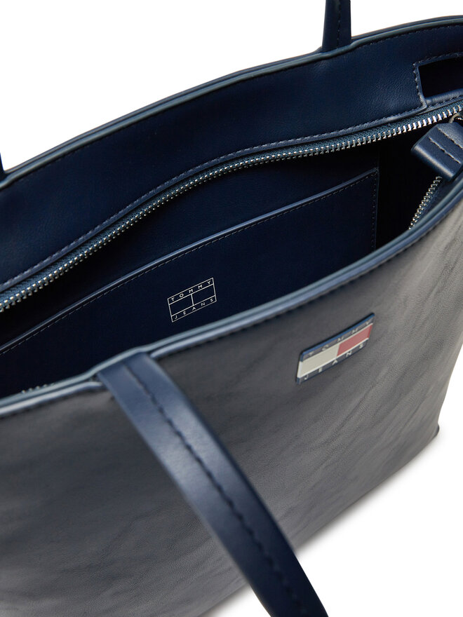 Tommy Jeans Ročna torba Tommy Jeans Tjw Ess Must Tote AW0AW17390 Mornarsko modra