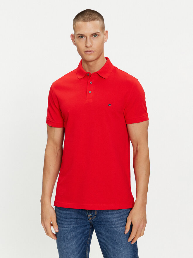 Tommy Hilfiger Tommy Hilfiger Pólóing 1985 MW0MW17771 Piros Slim Fit