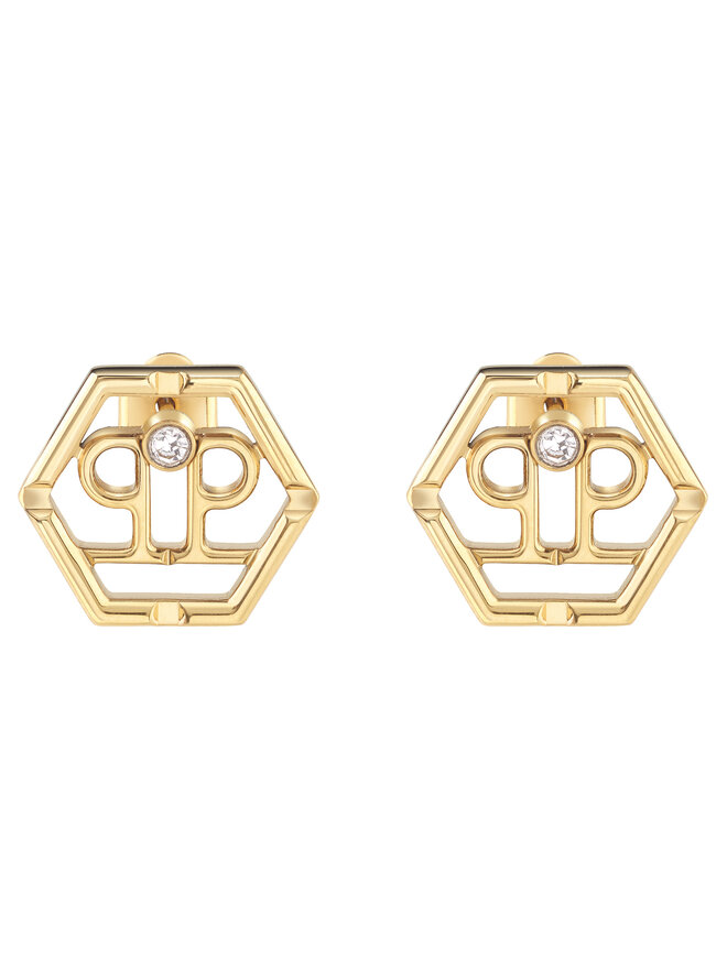 PHILIPP PLEIN Kolczyki PHILIPP PLEIN Hexagon PJ2AA06EU Złoty
