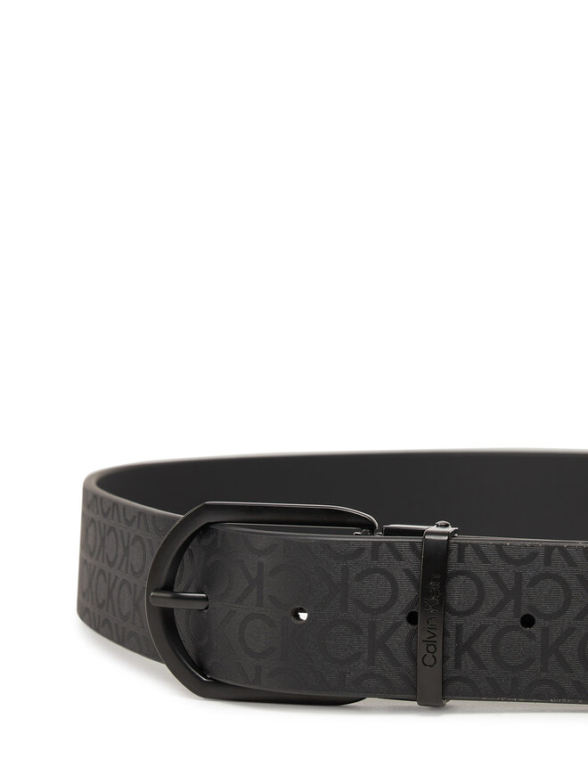 Calvin Klein Pánsky opasok Calvin Klein Adj Casual Round Mono 35Mm K50K513038 Čierna