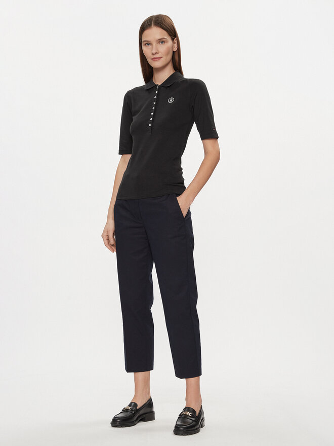 Tommy Hilfiger Tommy Hilfiger Pólóing WW0WW39820 Fekete Slim Fit