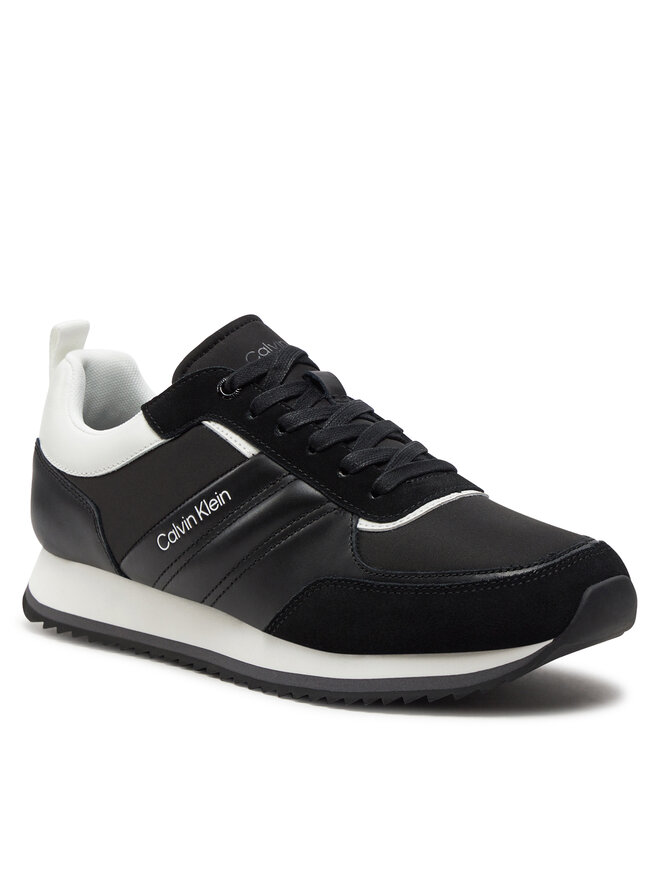 Calvin Klein Sneakersy Calvin Klein Low Top Lace Up Mix HM0HM01399 Černá