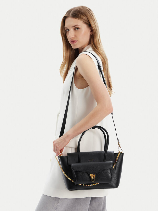 Coccinelle Handtasche Coccinelle T8A Coccinelledouble Beat E1 T8A 18 02 01 Schwarz