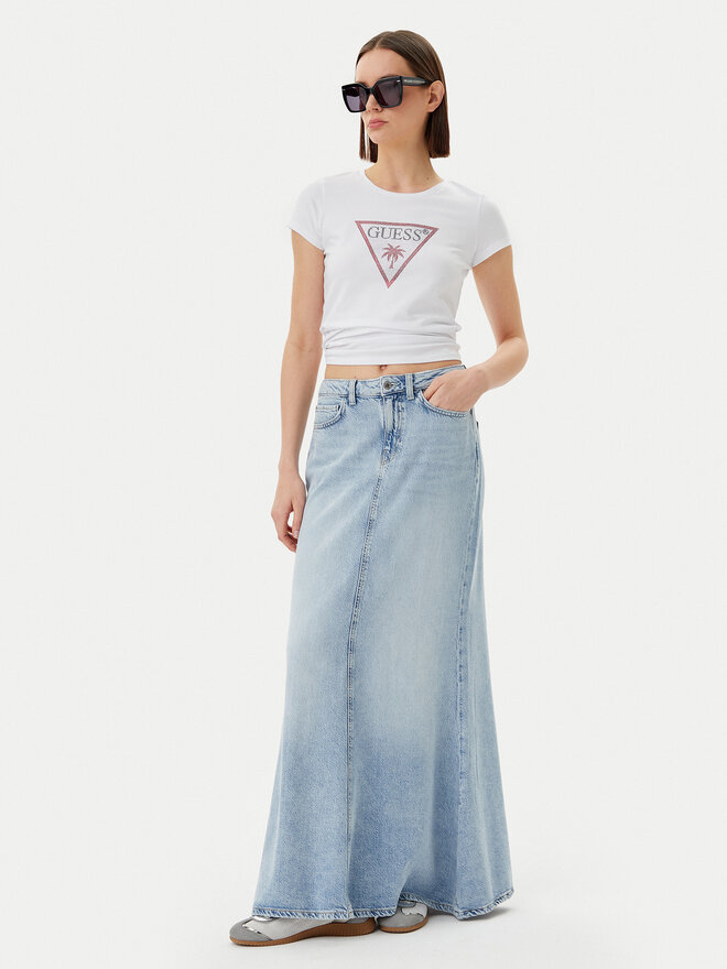 Guess Guess Marškinėliai E5GI08 J1314 Balta Slim Fit