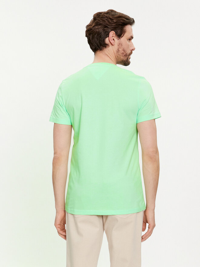 Tommy Hilfiger Tommy Hilfiger Camiseta Logo MW0MW11797 Verde Slim Fit
